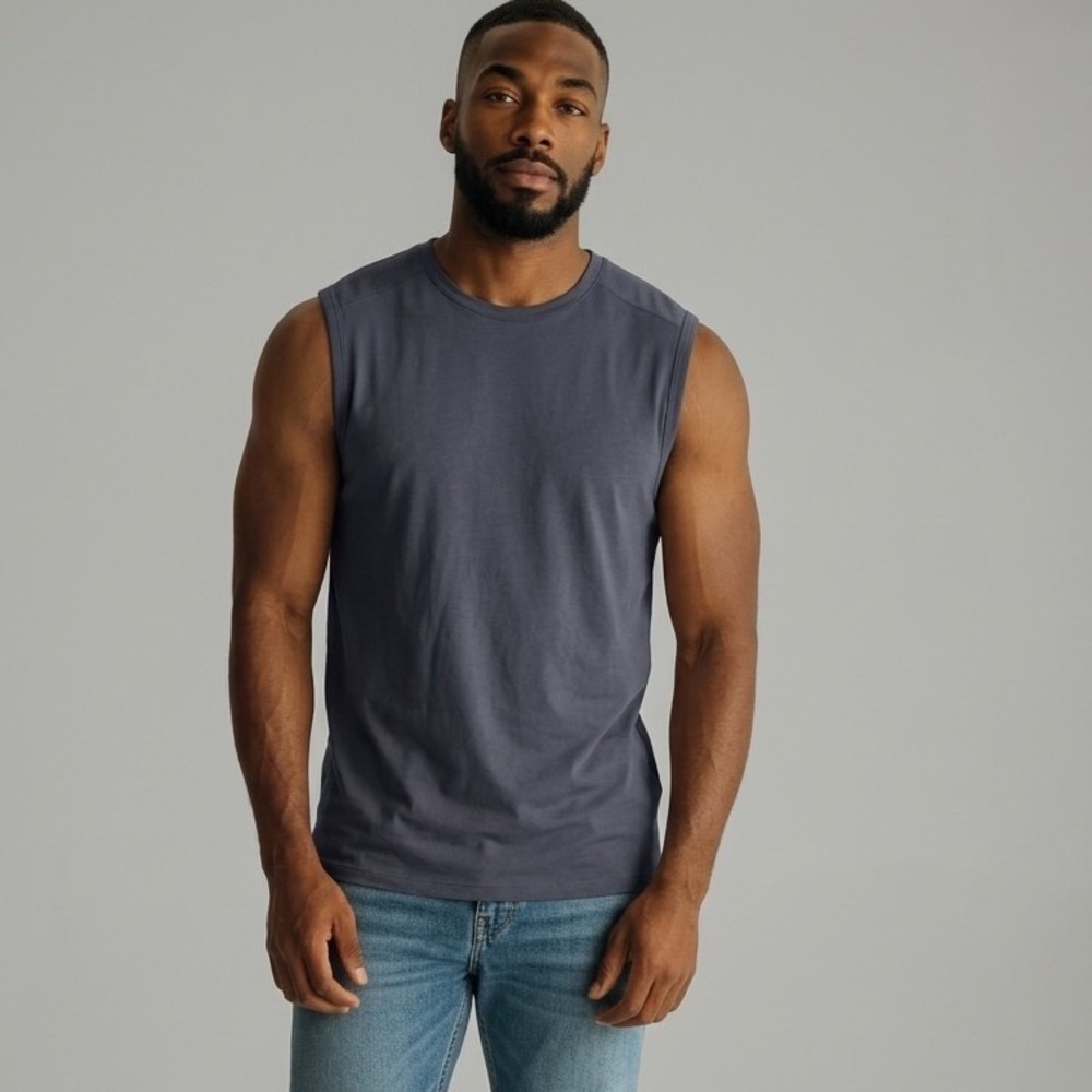 SKIMS Sport Slim Muscle Tank Obsidian Black Men's 2X  Sporty Performance Gym NWT